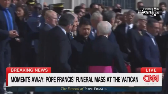 Applause greets Zelensky as he arrives at the Vatican for the funeral of Pope Francis