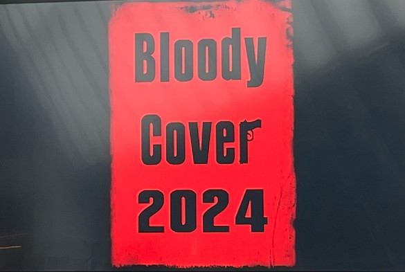 Foto des Screens mit dem Logo des „Bloody Cover 2024“