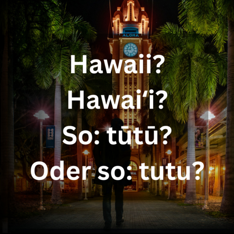 Ausschnitt aus dem Cover meines nächsten Thrillers. Davor als Beispiele für unterschiedliche Schreibweisen:
Hawaii?
Hawaiʻi?
So: tūtū?
Oder so: tutu?