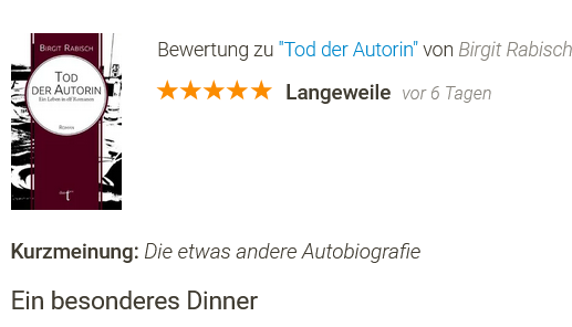 Rezension zu "Tod der Autorin": Fünf Sterne